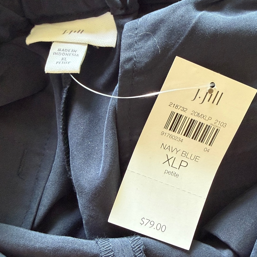 J. Jill Wide Leg Modal Crop Pants Navy XL Petite - Picture 5 of 6
